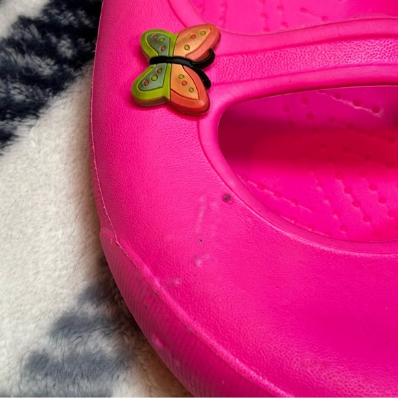 CROCS Bright Pink SKYLAR PRIMA NANOOK BALLET Slip On Mary Jane Shoes Size 4 - Picture 15 of 15